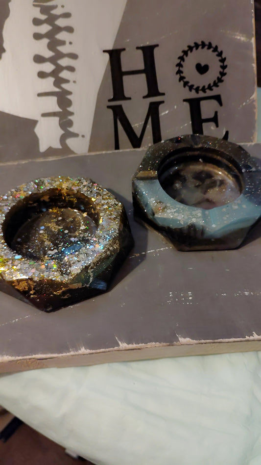 Resin Hexagon ashtrays
